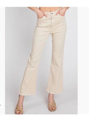 Letters to Juliet LTG High-Rise Cream Flare Jeans for Women. NWOT Size 24.